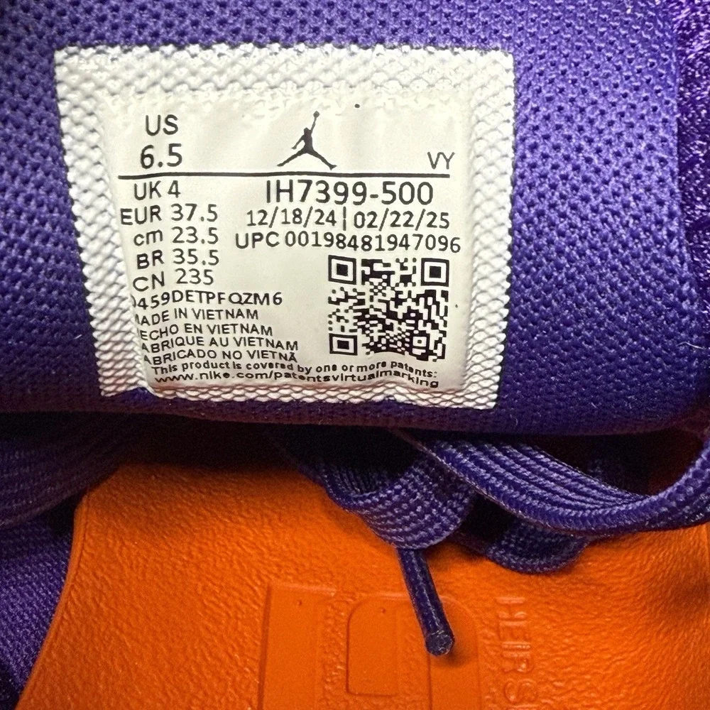 Nike Air Jordan Heir Series AS Royalty Hyper Grape IH7399-500 Women’s 6.5 No Box